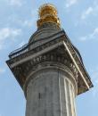 The vase of flames atop The Monument, London